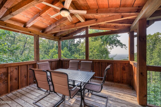 809 Pinecrest Way, Sevierville, TN 37862 - bathroom with a sink, toilet, wooden walls, and shower / tub combo with curtain