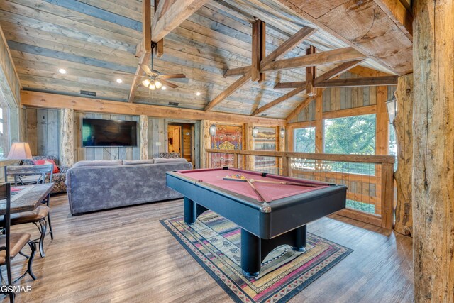 809 Pinecrest Way, Sevierville, TN 37862 - bedroom with wood walls, wood ceiling, and lofted ceiling
