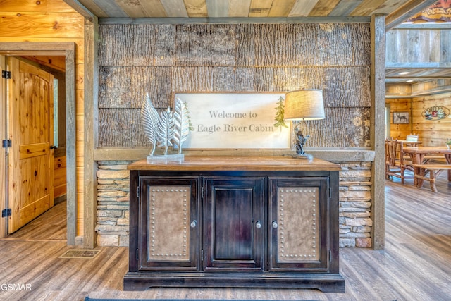 809 Pinecrest Way, Sevierville, TN 37862 - detailed view of wood finished floors and wood walls