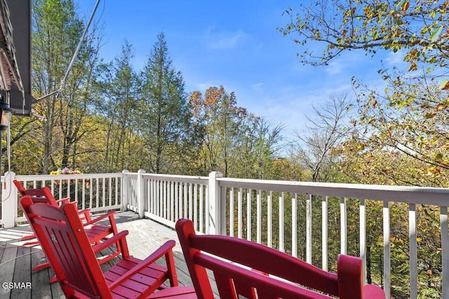 view of wooden terrace