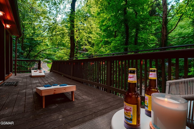 view of wooden deck
