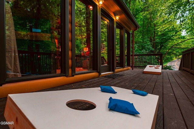 view of wooden deck