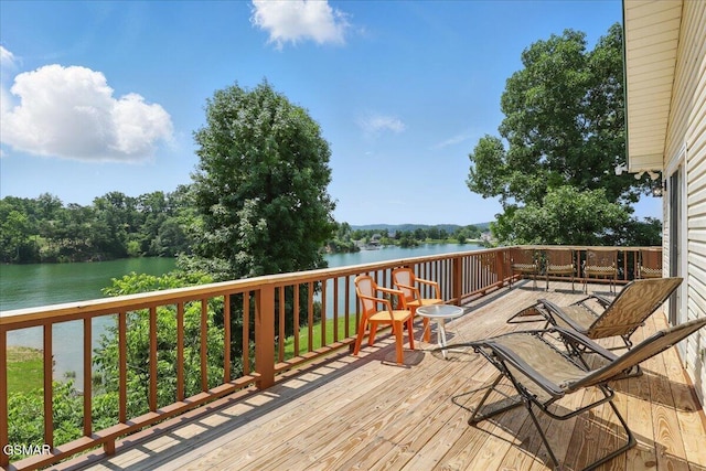 1381 Lake Front Dr, Dandridge, TN 37725 - deck with a water view