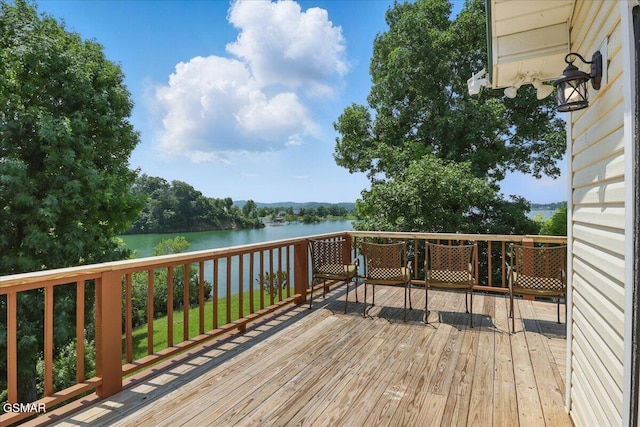 1381 Lake Front Dr, Dandridge, TN 37725 - deck with a water view