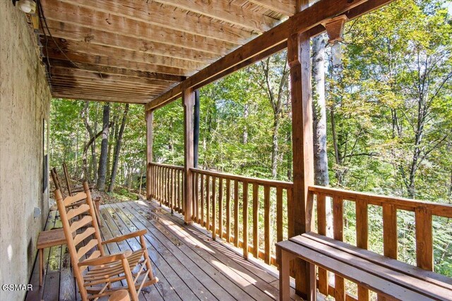 view of wooden terrace