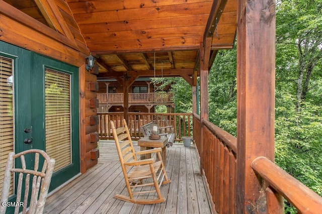 view of wooden terrace