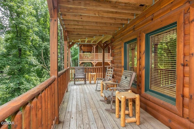 view of wooden terrace