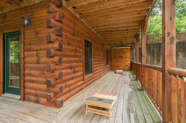 view of wooden terrace