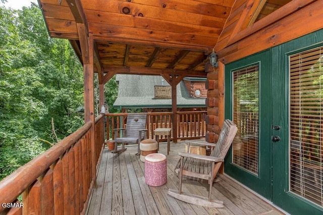 view of wooden terrace