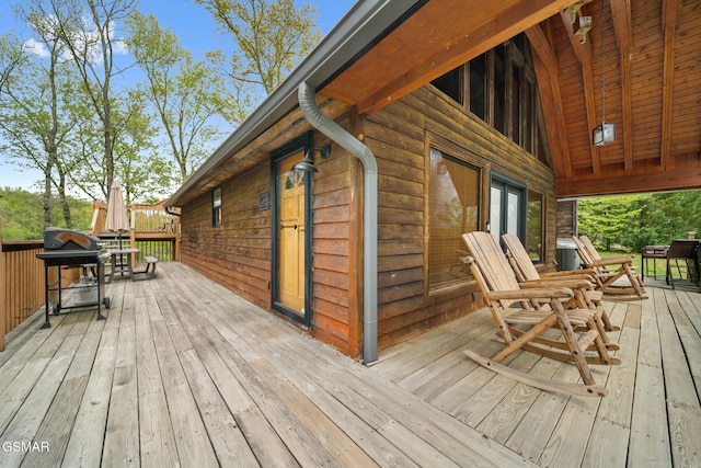 view of wooden terrace