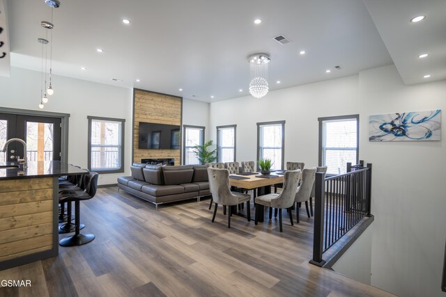 1349 N Baden Dr, Gatlinburg, TN 37738 - dining space with recessed lighting, healthy amount of natural light, and dark wood-style floors