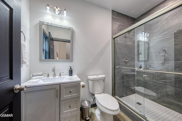 1349 N Baden Dr, Gatlinburg, TN 37738 - full bathroom with toilet, vanity, and a shower stall