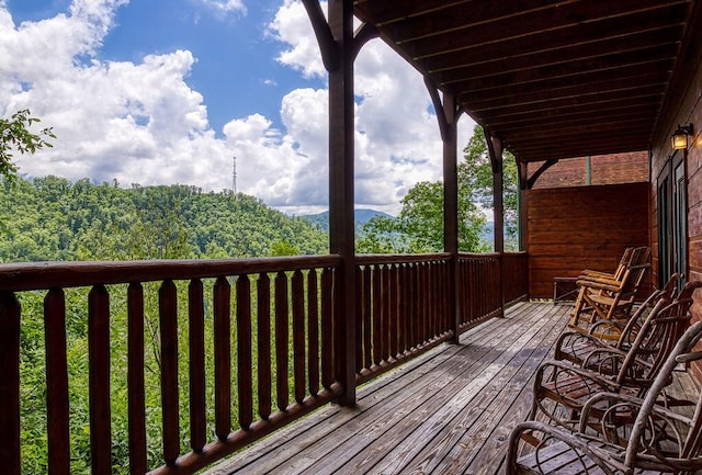 view of wooden terrace