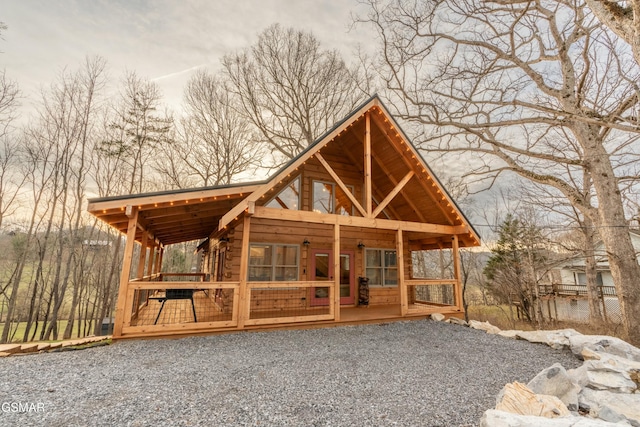 exterior space with a porch