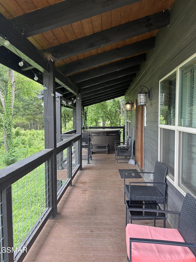 3412 Worth Rd, Sevierville, TN 37876 - deck with a hot tub