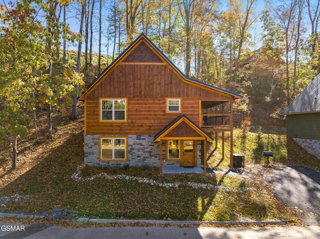 view of front of house with central AC