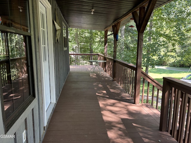 view of wooden deck