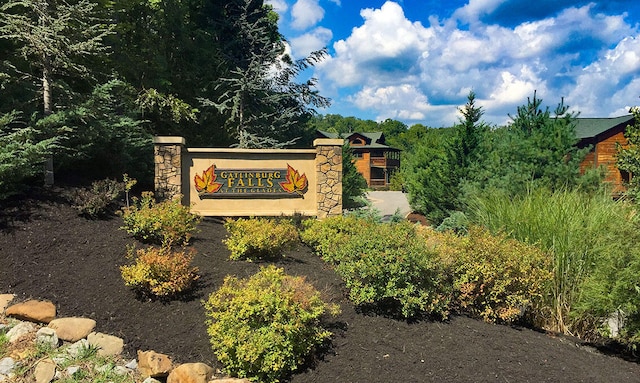 view of community sign