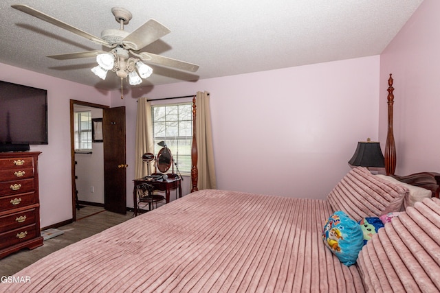 311 E Chestnut Hill Rd, Townsend, TN 37882 - bedroom with baseboards, ceiling fan, and a textured ceiling