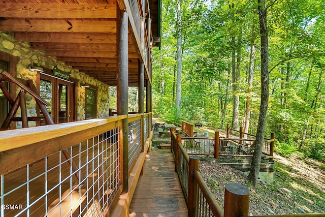 view of wooden terrace