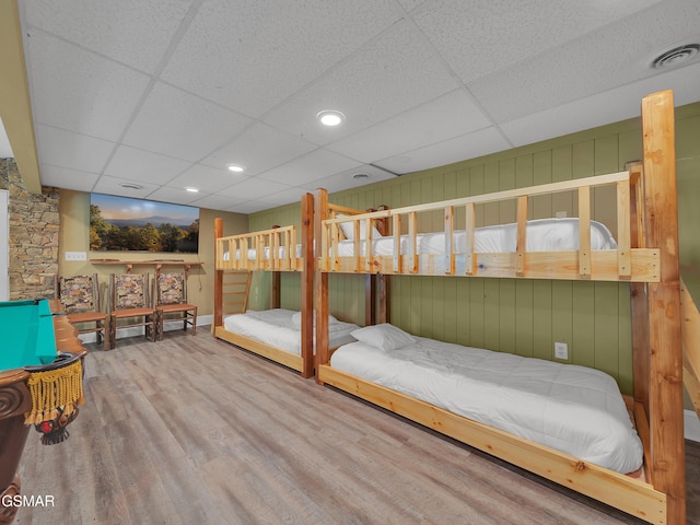 3541 Twin Pines Way, Sevierville, TN 37876 - bedroom featuring a paneled ceiling, wood finished floors, baseboards, and recessed lighting