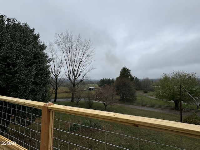 balcony with a rural view