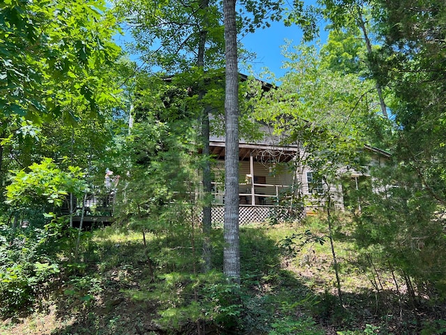 exterior space with a wooden deck