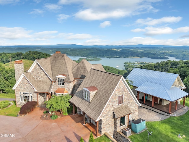 498 Proffitt Ridge Rd, Mooresburg, TN 37811 - view from above of property with a water and mountain view