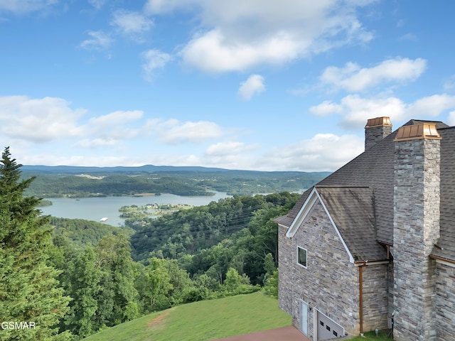 498 Proffitt Ridge Rd, Mooresburg, TN 37811 - view of mountain background featuring a forest and a large body of water
