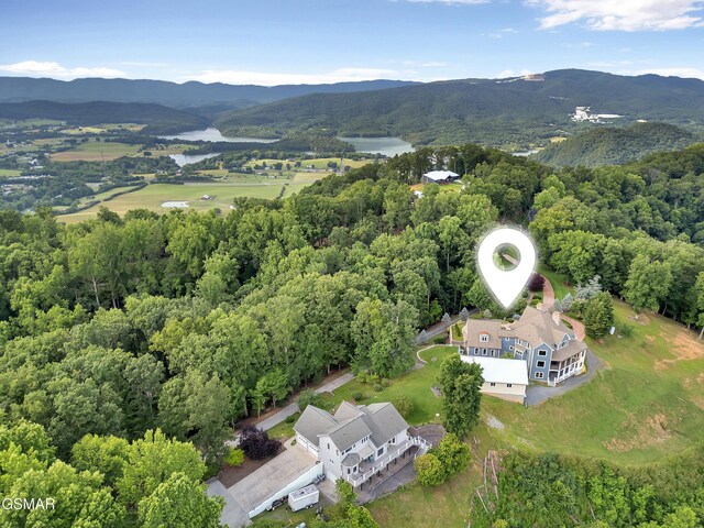 498 Proffitt Ridge Rd, Mooresburg, TN 37811 - aerial view of property and surrounding area with a water and mountain view and a heavily wooded area
