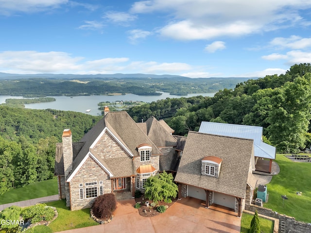 498 Proffitt Ridge Rd, Mooresburg, TN 37811 - view from above of property with a water and mountain view and a forest