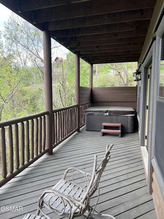 260 Laurel Oaks Way, Gatlinburg, TN 37738 - deck featuring a hot tub