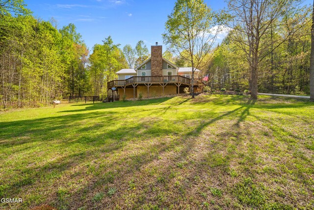 3851 Mistletoe Loop, Sevierville, TN 37876 - view of yard with a wooden deck