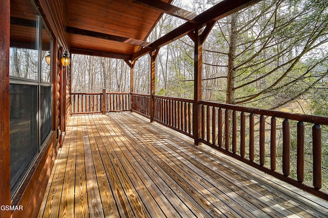 view of wooden terrace