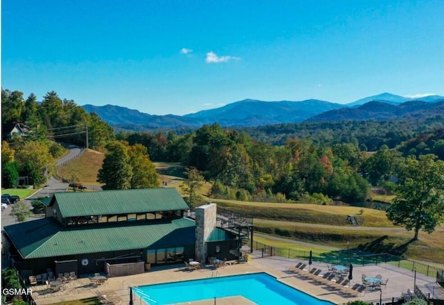817 Christy Ln, Townsend, TN 37882 - community pool featuring fence and a mountain view