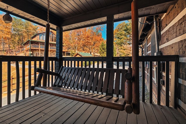 view of wooden deck