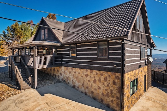 view of home's exterior with a patio