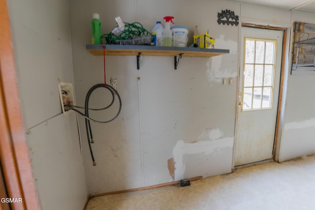 washroom with laundry area and hookup for a washing machine