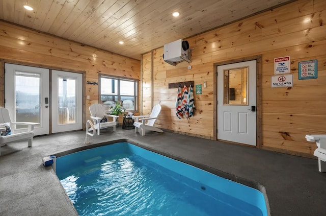 community pool with french doors