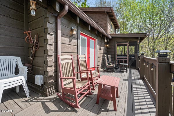 view of wooden terrace