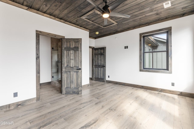 3540 Mountain Tyme Way, Sevierville, TN 37862 - empty room featuring baseboards, ceiling fan, wood finished floors, and wooden ceiling