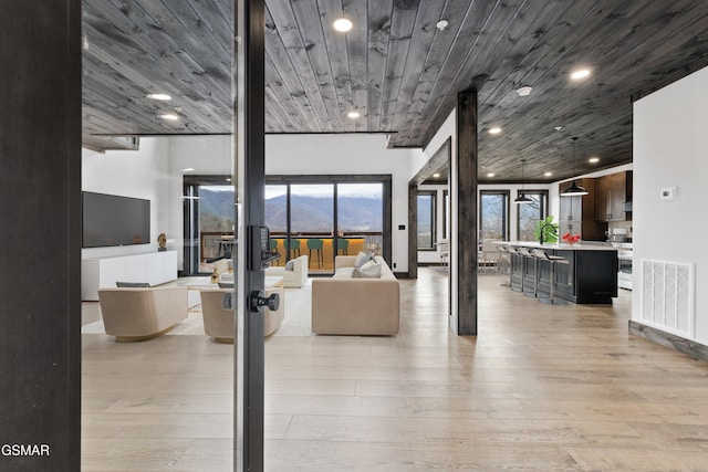 3540 Mountain Tyme Way, Sevierville, TN 37862 - living area featuring light wood-style flooring and recessed lighting