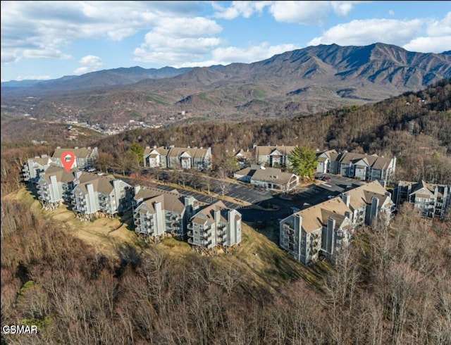 1260 Ski View Dr Unit 5106, Gatlinburg, TN 37738 - aerial view of property and surrounding area featuring mountains and nearby suburban area