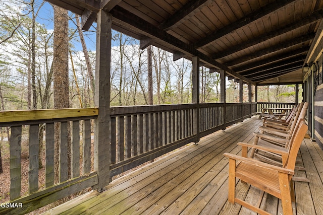 view of wooden deck