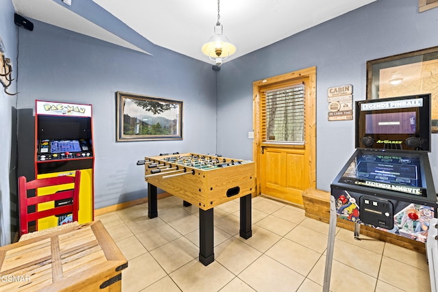 playroom featuring tile patterned floors