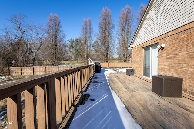 deck featuring central AC unit