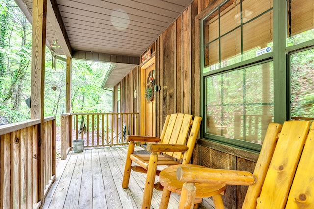 view of sunroom