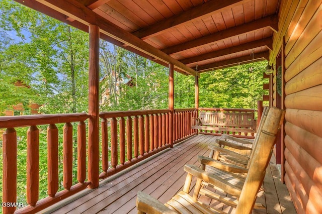 view of wooden terrace