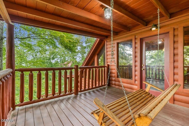 view of wooden terrace