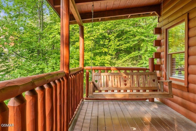 view of wooden terrace